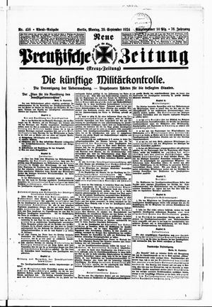 Neue preußische Zeitung on Sep 29, 1924