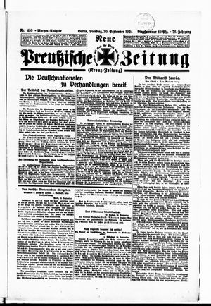 Neue preußische Zeitung vom 30.09.1924