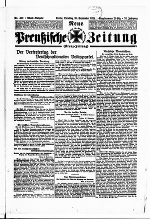 Neue preußische Zeitung vom 30.09.1924