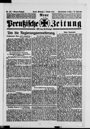 Neue preußische Zeitung vom 01.10.1924