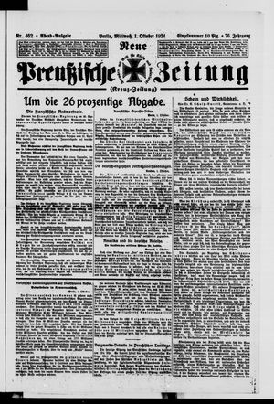 Neue preußische Zeitung vom 01.10.1924