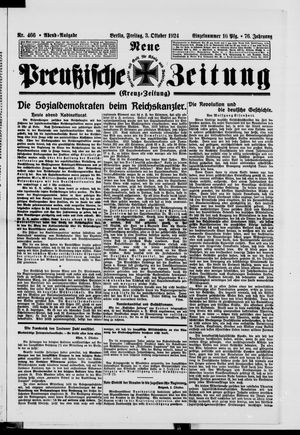 Neue preußische Zeitung vom 03.10.1924