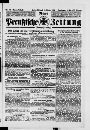 Neue preußische Zeitung vom 15.10.1924