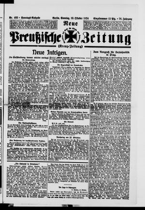 Neue preußische Zeitung vom 19.10.1924