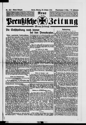 Neue preußische Zeitung vom 20.10.1924