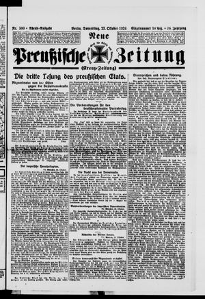 Neue preußische Zeitung vom 23.10.1924