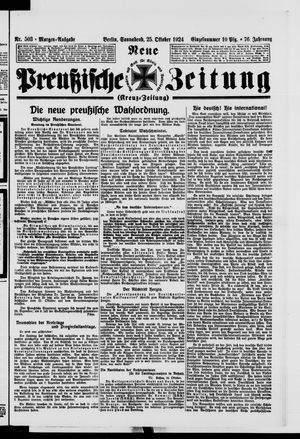 Neue preußische Zeitung vom 25.10.1924