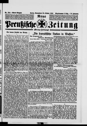 Neue preußische Zeitung vom 25.10.1924