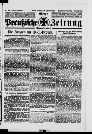 Neue preußische Zeitung vom 28.10.1924