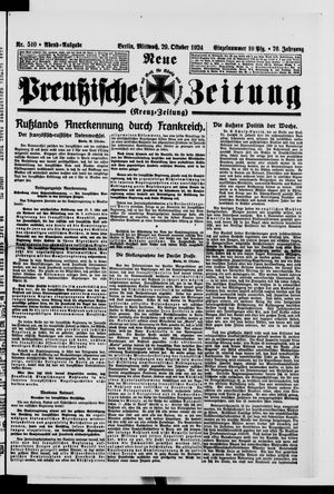 Neue preußische Zeitung vom 29.10.1924