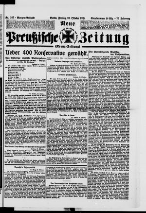 Neue preußische Zeitung vom 31.10.1924