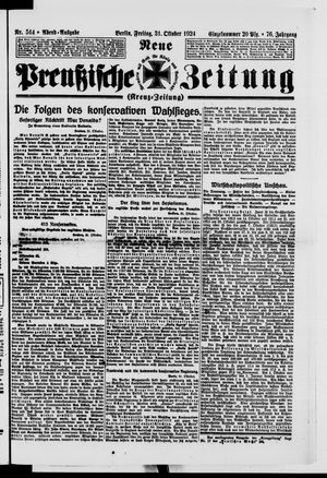 Neue preußische Zeitung vom 31.10.1924