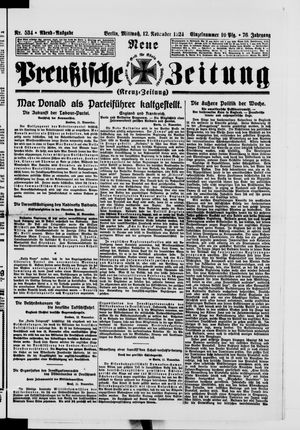 Neue preußische Zeitung vom 12.11.1924