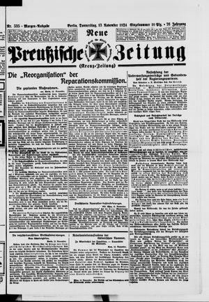 Neue preußische Zeitung vom 13.11.1924