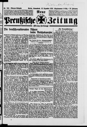 Neue preußische Zeitung vom 13.12.1924