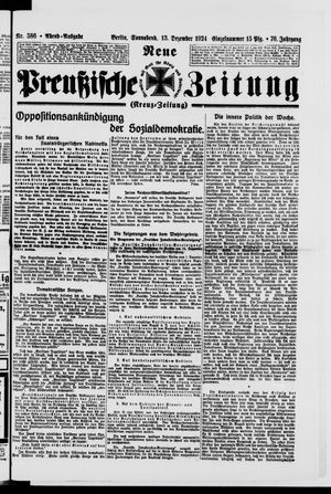 Neue preußische Zeitung vom 13.12.1924