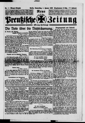 Neue preußische Zeitung vom 01.01.1925