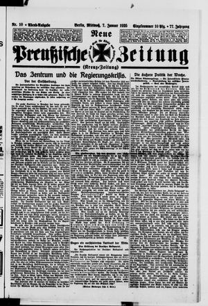 Neue preußische Zeitung vom 07.01.1925
