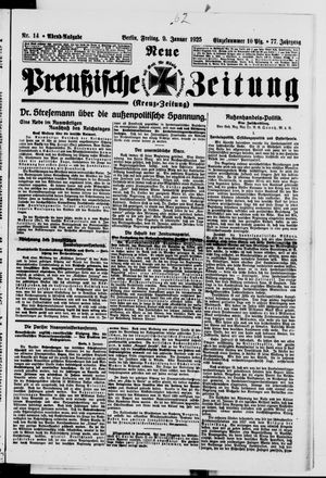 Neue preußische Zeitung vom 09.01.1925