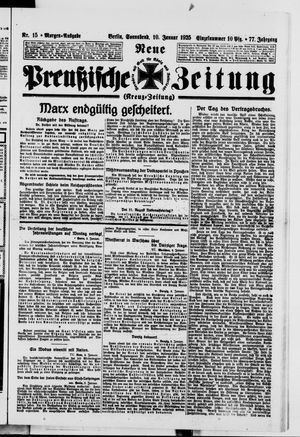 Neue preußische Zeitung vom 10.01.1925
