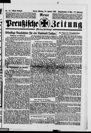 Neue preußische Zeitung vom 12.01.1925