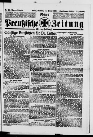 Neue preußische Zeitung vom 14.01.1925