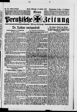 Neue preußische Zeitung vom 14.01.1925