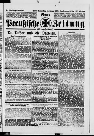 Neue preußische Zeitung vom 15.01.1925