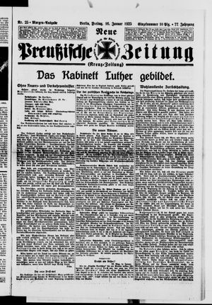 Neue preußische Zeitung vom 16.01.1925