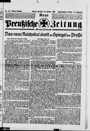 Neue preußische Zeitung vom 16.01.1925