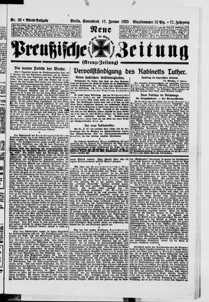 Neue preußische Zeitung vom 17.01.1925