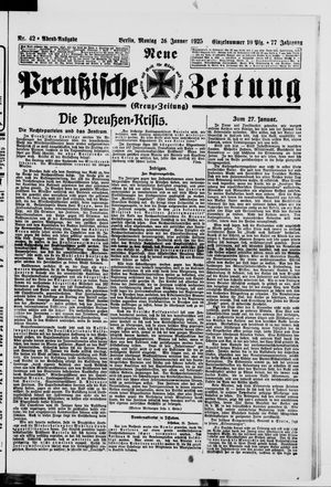 Neue preußische Zeitung vom 26.01.1925
