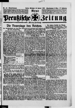 Neue preußische Zeitung vom 28.01.1925