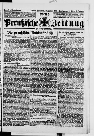 Neue preußische Zeitung vom 29.01.1925