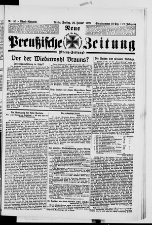 Neue preußische Zeitung vom 30.01.1925