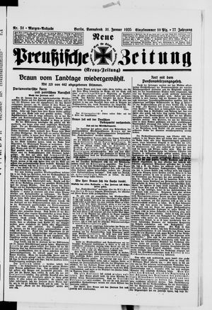 Neue preußische Zeitung vom 31.01.1925