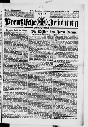Neue preußische Zeitung vom 31.01.1925