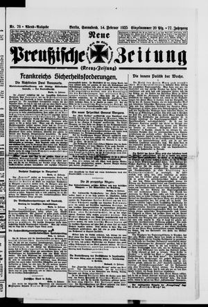 Neue preußische Zeitung vom 14.02.1925
