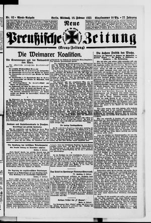 Neue preußische Zeitung vom 18.02.1925