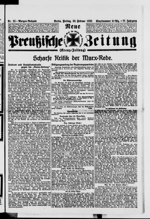 Neue preußische Zeitung vom 20.02.1925