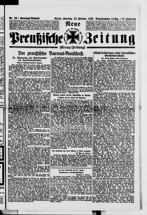 Neue preußische Zeitung vom 22.02.1925