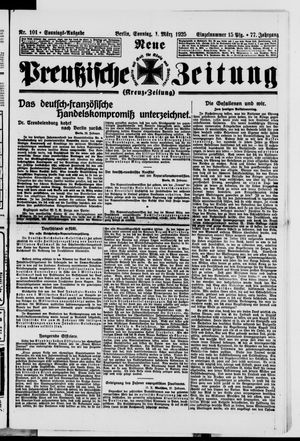 Neue preußische Zeitung vom 01.03.1925