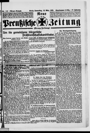 Neue preußische Zeitung vom 12.03.1925