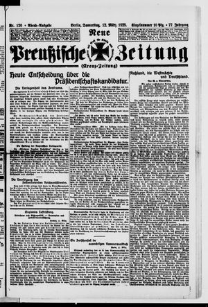 Neue preußische Zeitung vom 12.03.1925