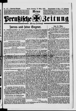 Neue preußische Zeitung vom 22.03.1925