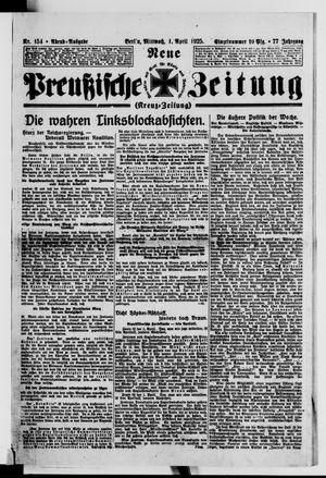 Neue preußische Zeitung vom 01.04.1925