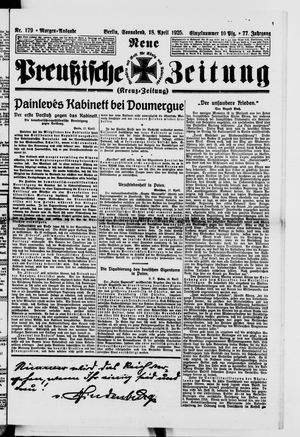 Neue preußische Zeitung vom 18.04.1925