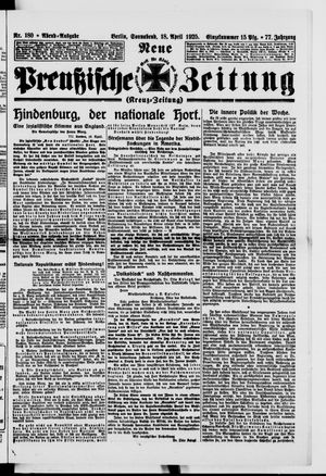 Neue preußische Zeitung vom 18.04.1925