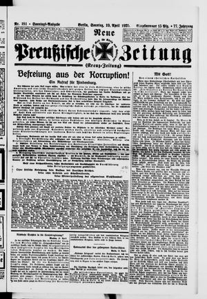 Neue preußische Zeitung vom 19.04.1925