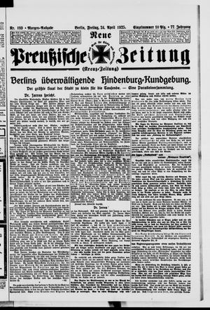 Neue preußische Zeitung vom 24.04.1925
